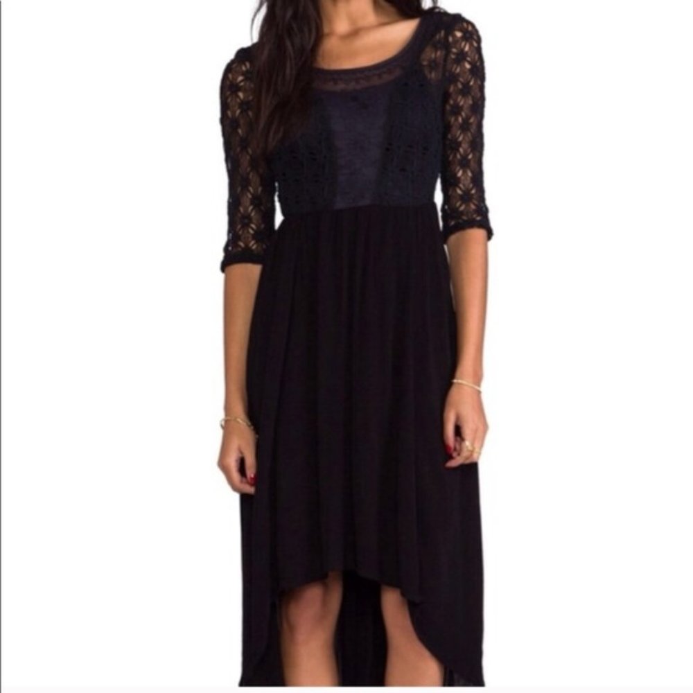 Free People Lonesome Dove High Low Lace Dress